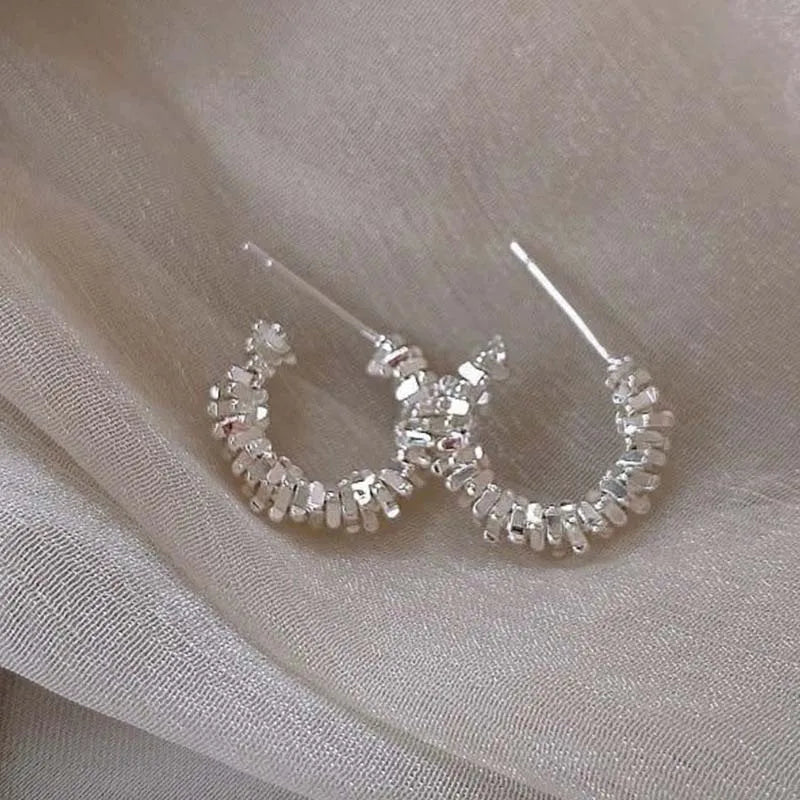 2026 New Fashion Trend Unique Design Elegant Exquisite Irregular C Shape Earrings Female Jewelry Party Premium Gift Wholesale