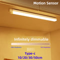 Motion Sensor Lamp Night Light Wireless LED USB Type C Rechargeable Lamp for Kitchen Cabinet Bedroom Wardrobe Staircase Lighting