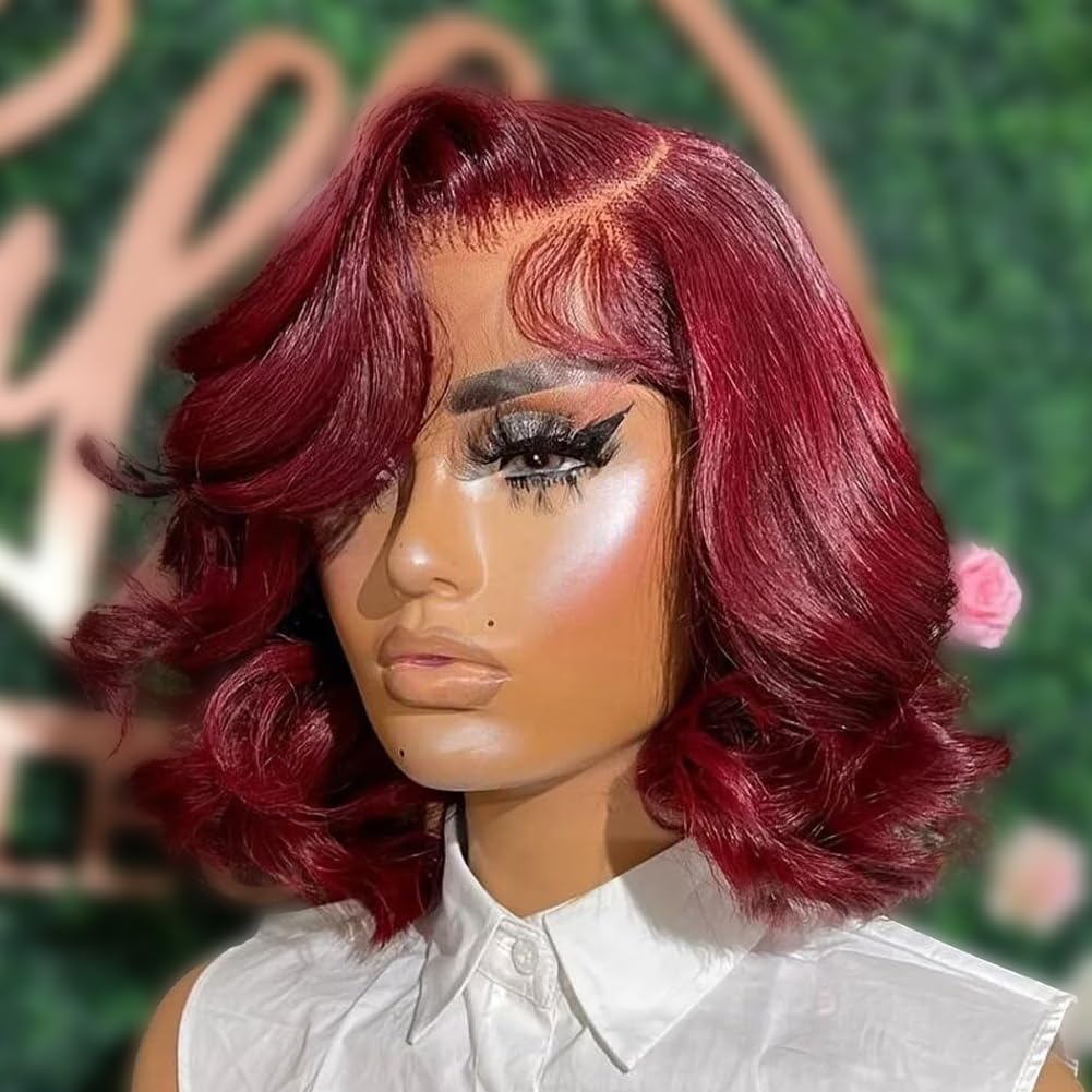 13x4 Body Wave Lace Front Wigs Human Hair Pre Plucked HD Transparent Lace Frontal Wig with Baby Hair 180% Density 9A Glueless Brazilian Virgin Human Hair Lace Front Wigs for Women Natural Black 22Inch