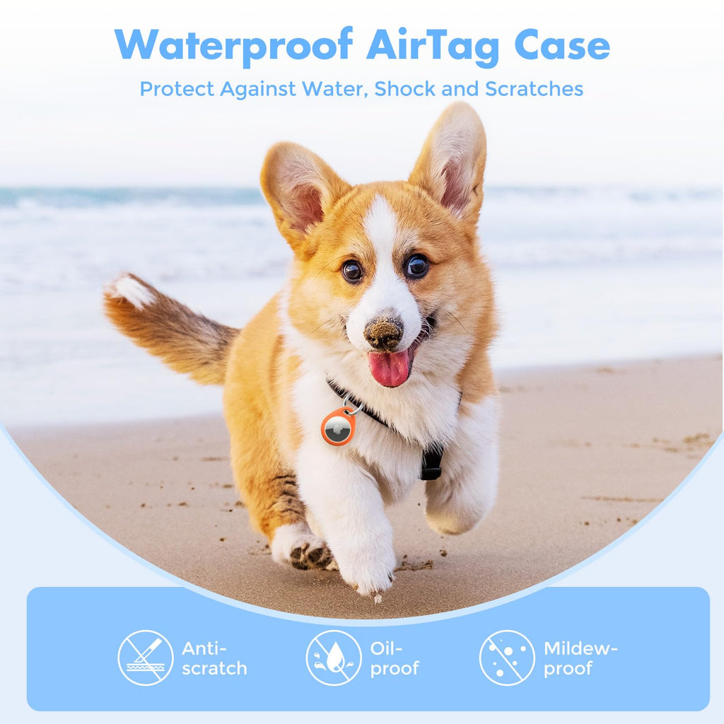 UNBREAKcable AirTag Holder for Apple - 4 Pack Air Tag Case with Keychain
