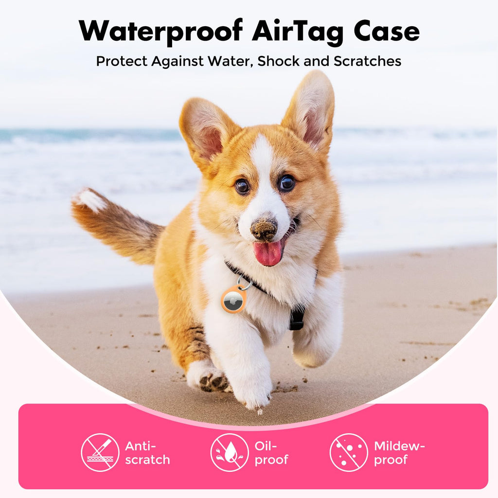 UNBREAKcable AirTag Holder for Apple - 4 Pack Air Tag Case with Keychain