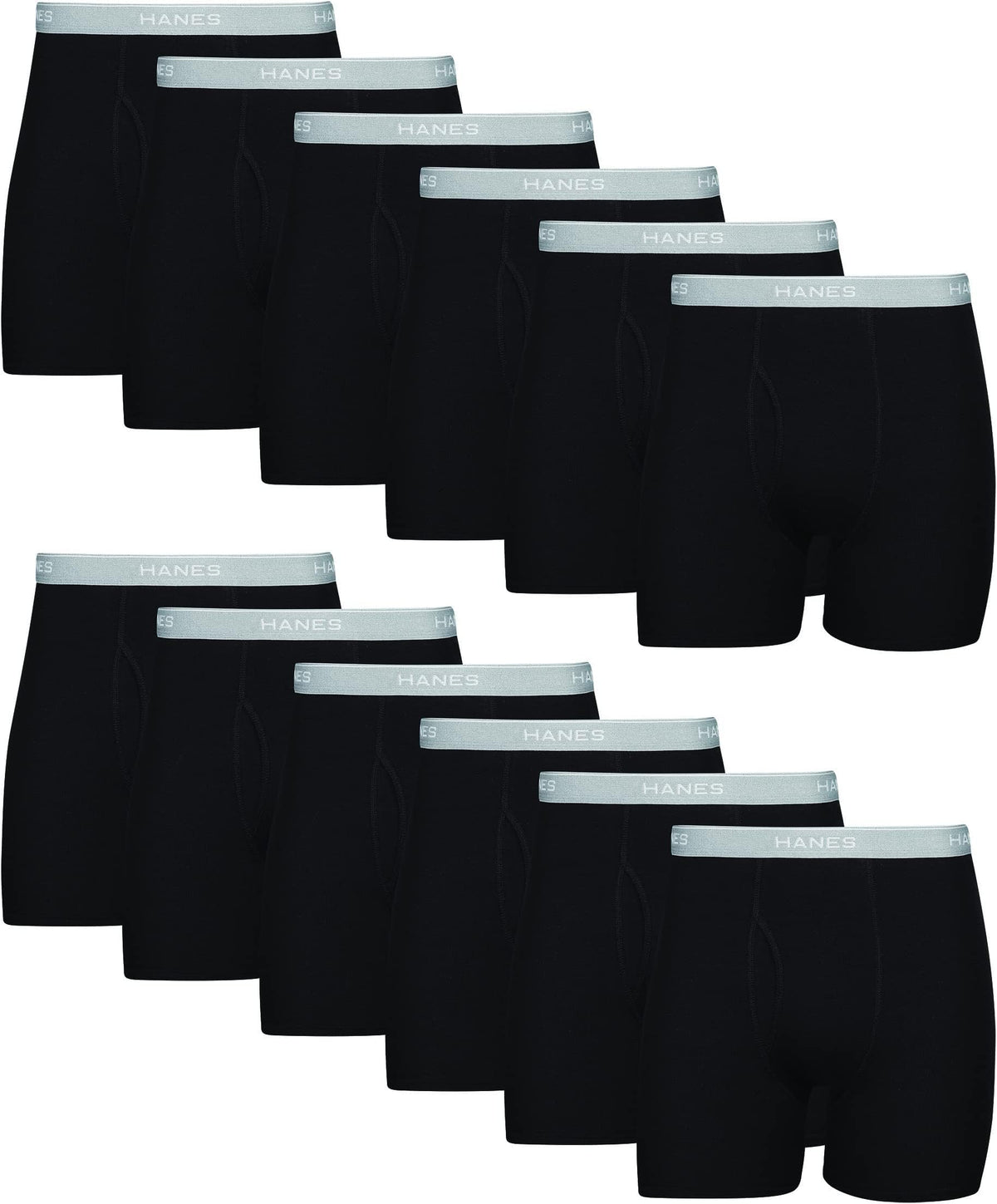 Hanes mens Underwear Boxer Briefs Pack, Cool & Breathable Cotton Moisture-wicking Underwear for Men, No Ride Up