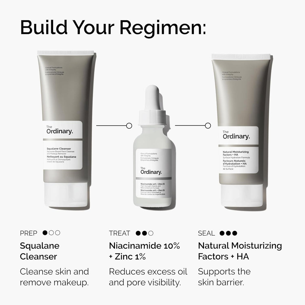 The Ordinary Niacinamide 10% + Zinc 1%, Smoothing Serum for Blemish-Prone Skin