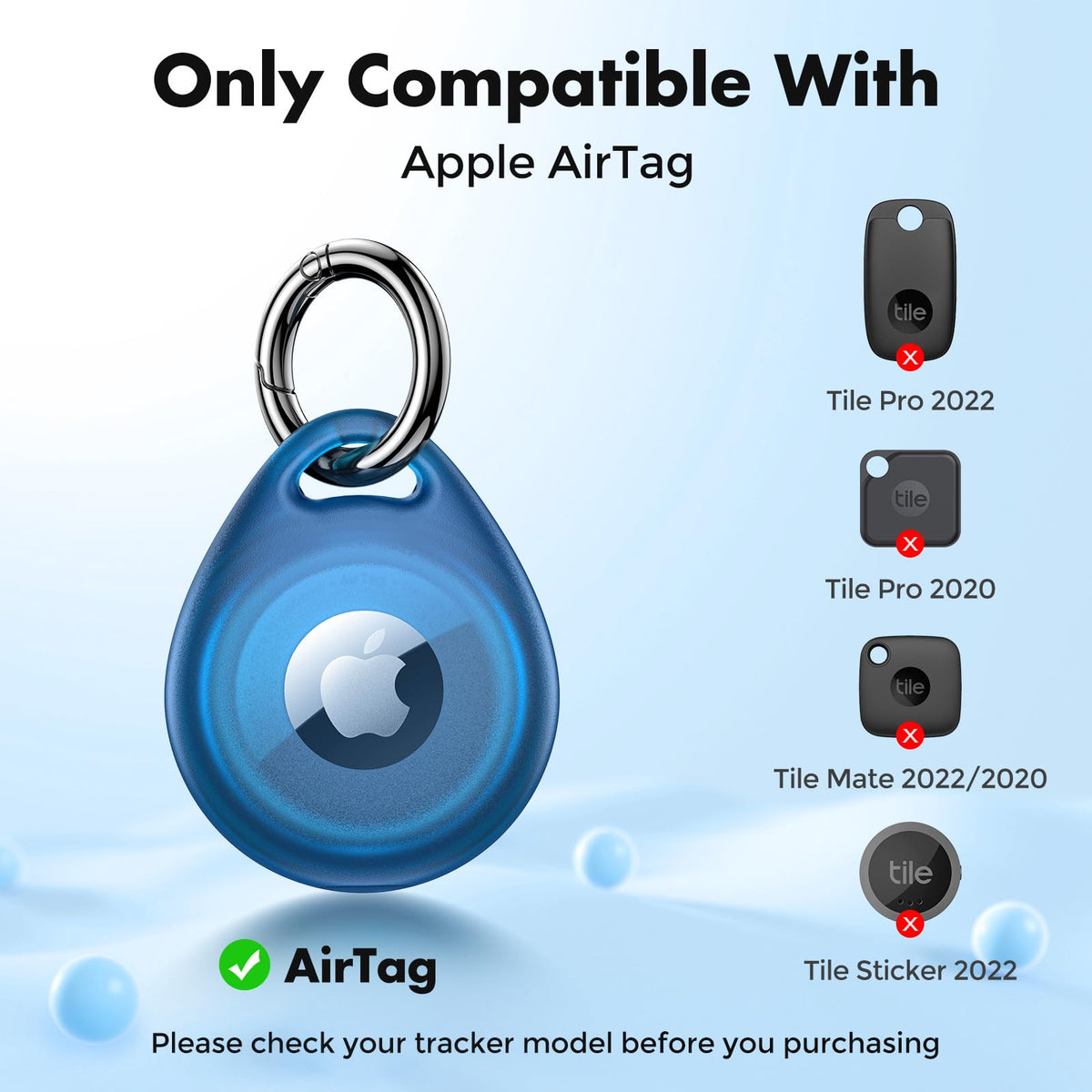 UNBREAKcable AirTag Holder for Apple - 4 Pack Air Tag Case with Keychain
