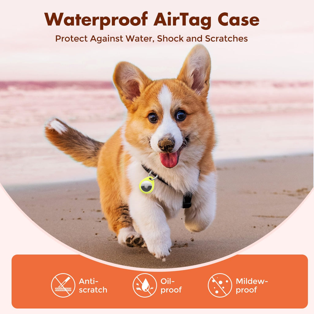 UNBREAKcable AirTag Holder for Apple - 4 Pack Air Tag Case with Keychain