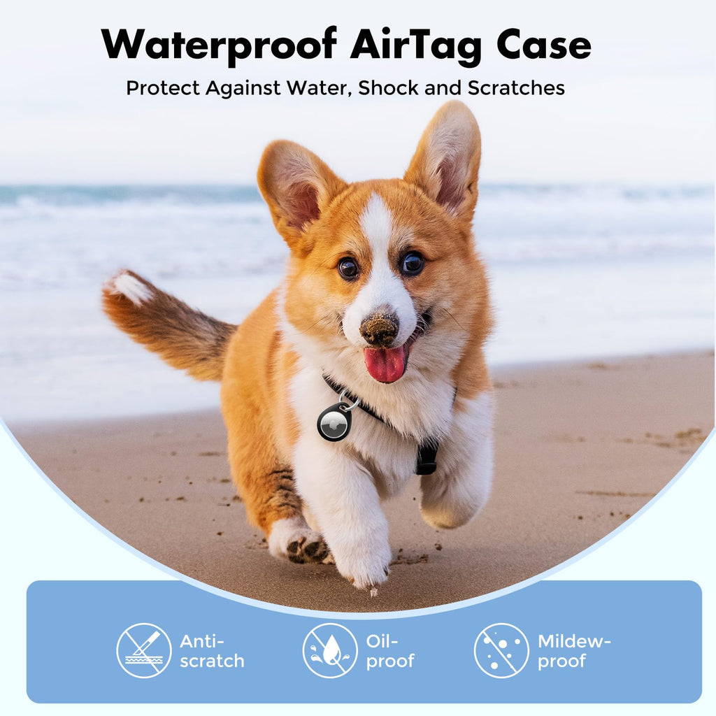 UNBREAKcable AirTag Holder for Apple - 4 Pack Air Tag Case with Keychain