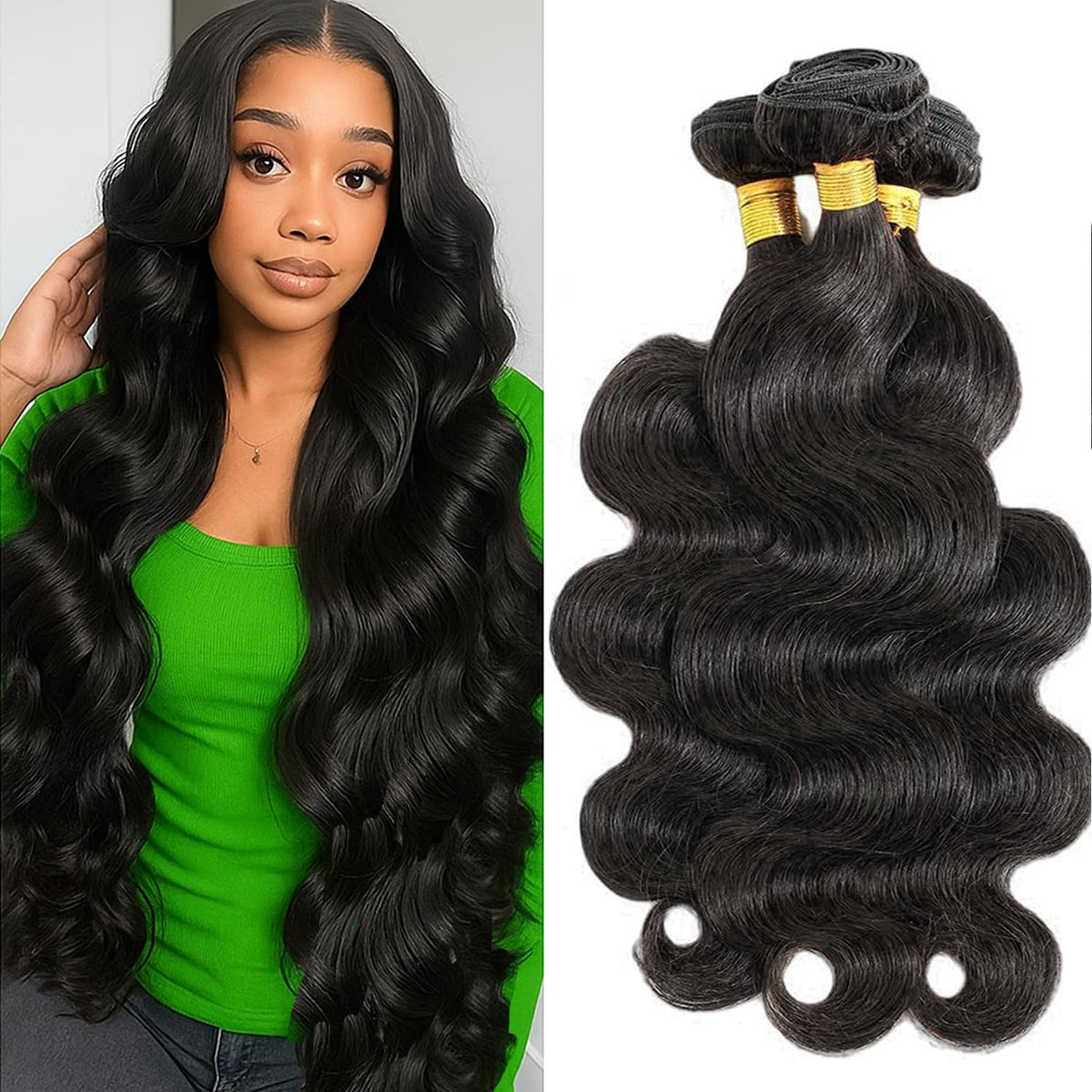 12A Body Wave Human Hair Bundles 18 20 22 Inch Brazilian Hair 3 Bundles