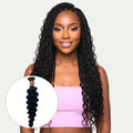 Jet Black Deep Wave Bulk 100% Human Braiding Hair