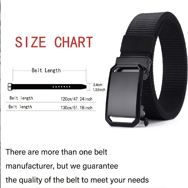 1pc new automatic buckle adjustable belt belt belt, men's canvas tactical tooling leisure outdoor military training pants belt, men's breathable sports belt, durable and comfortable adjustable belt suitable for a variety of scenes to use the belt